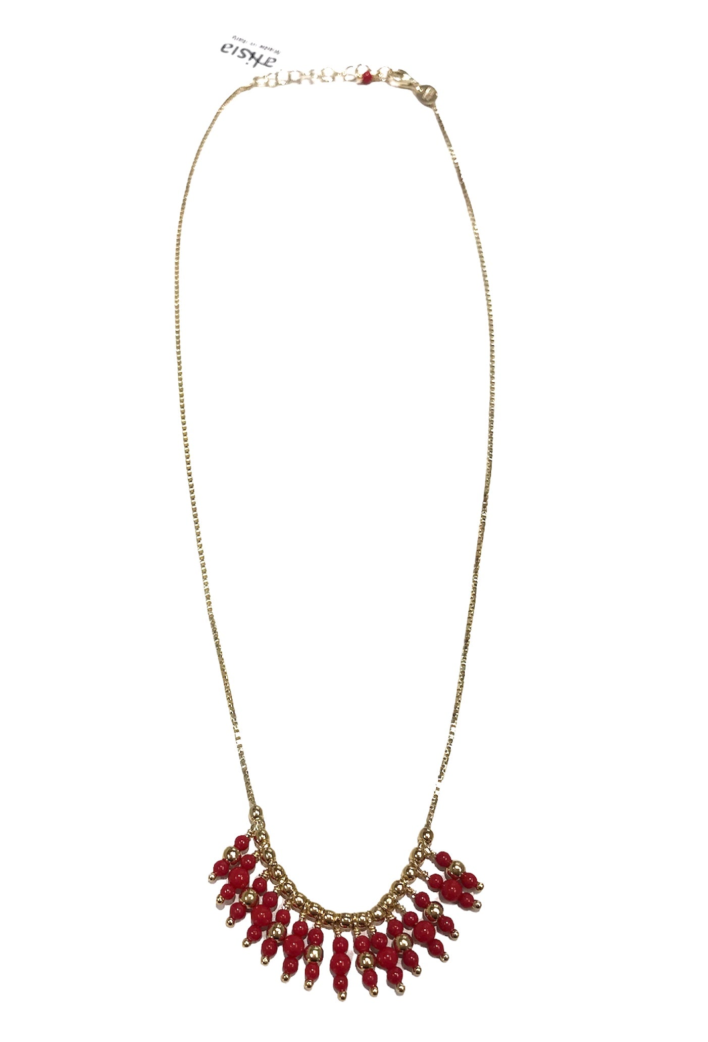 Collana donna Alisia pietre corallo pendenti