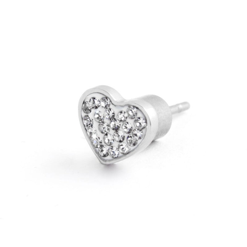 Mono orecchino Marlù donna Cuore strass a lobo