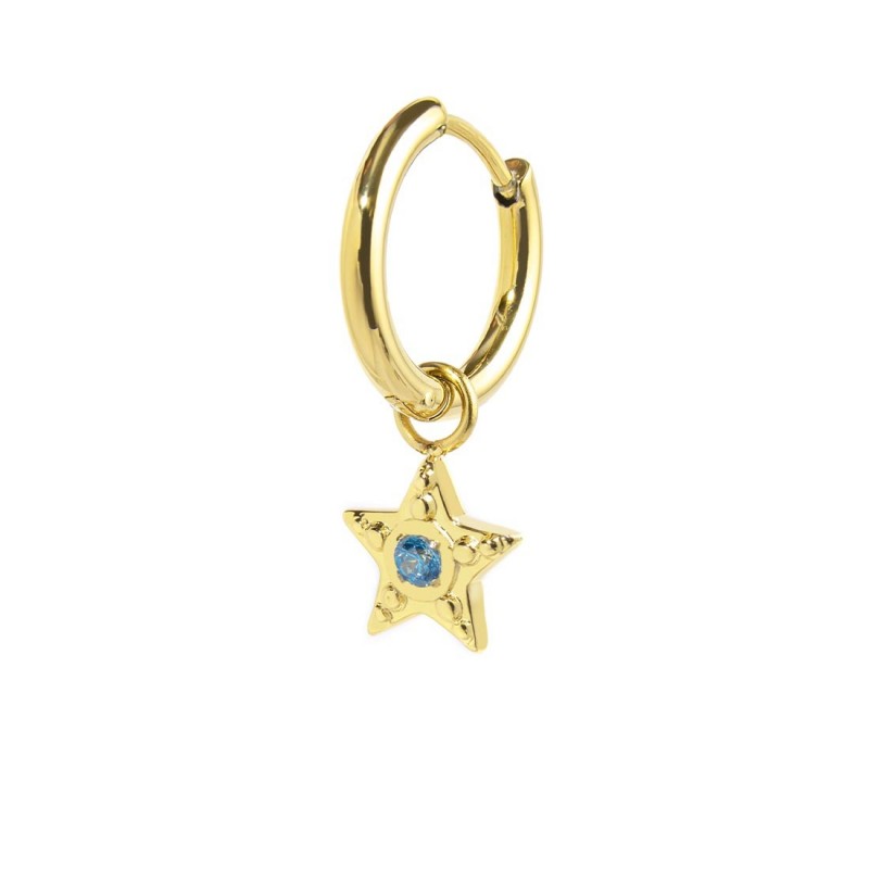 Mono orecchino cerchio Marlù donna Stella Azzurro