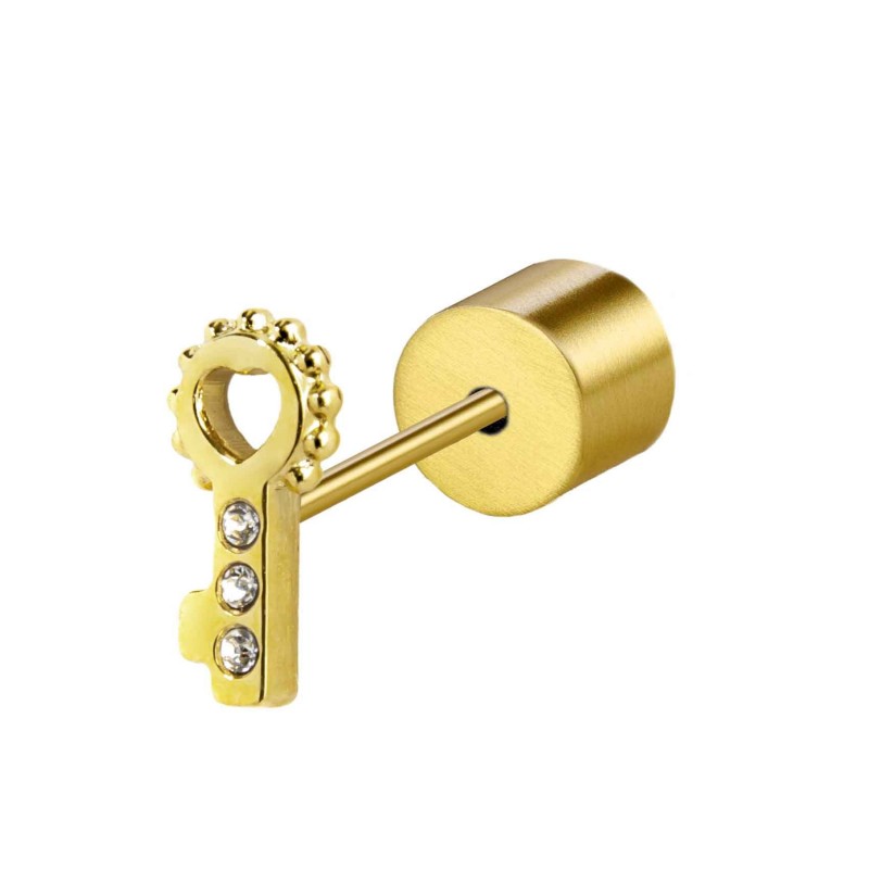 Orecchino Marlù donna Chiave e cristalli bianchi