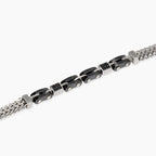 Bracciale Kidult uomo   in acciaio e ceramica nera