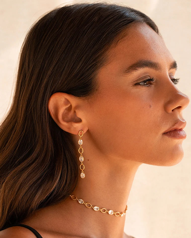 Orecchini Rue des Mille Alma Oval cut pendenti