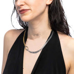 Collana Marlù con nodo catena snake quadrata ritorta