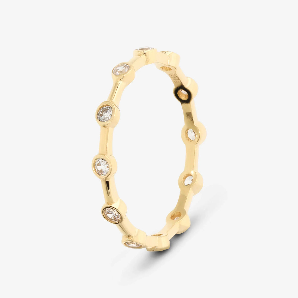 Anello Milor Veretta con Cubic Zirconia Tonde Oro 375