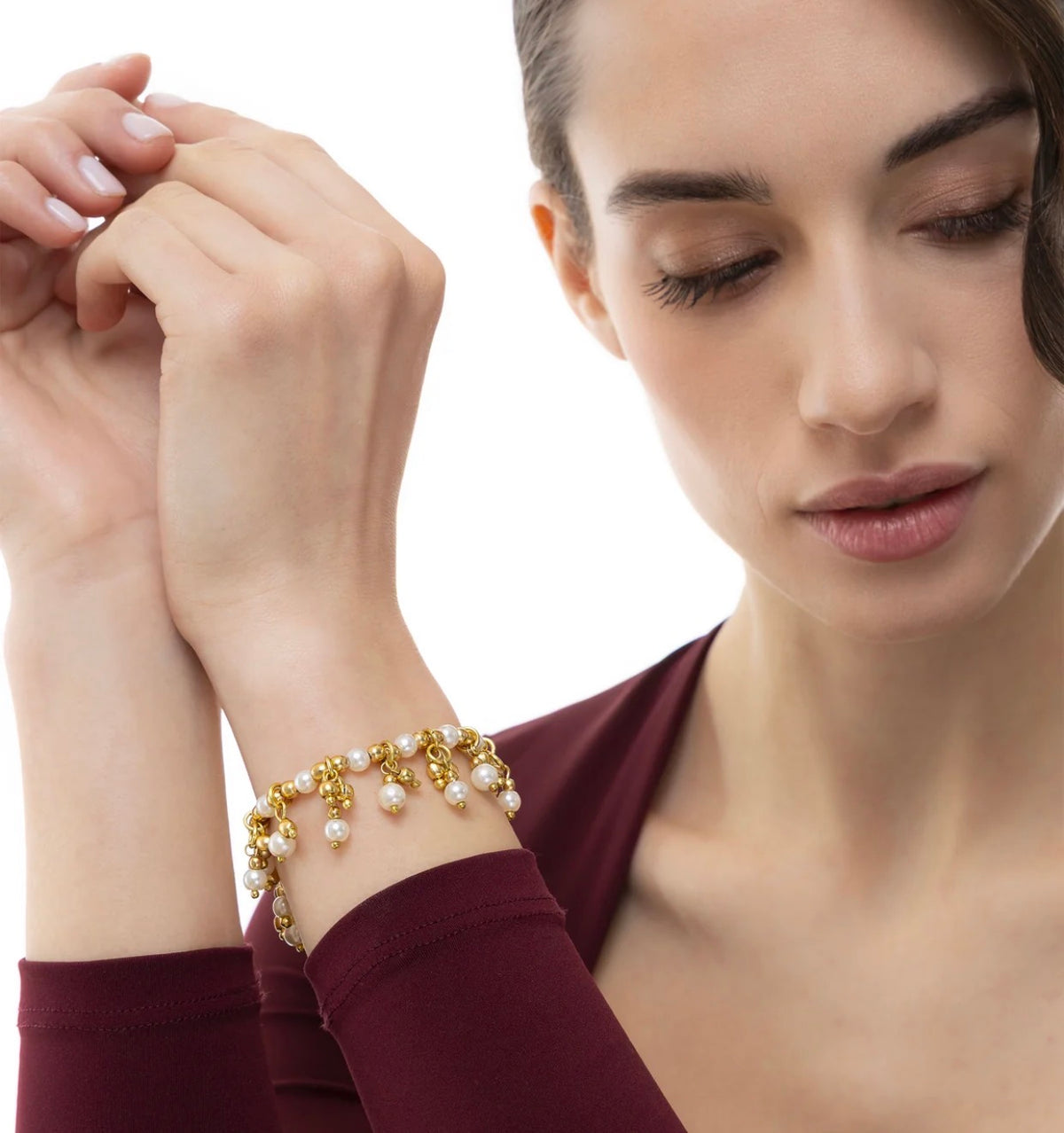 Bracciale Vestopazzo donna con perle e ciondoli