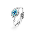 Anello Marlù donna con occhio con zircone blu