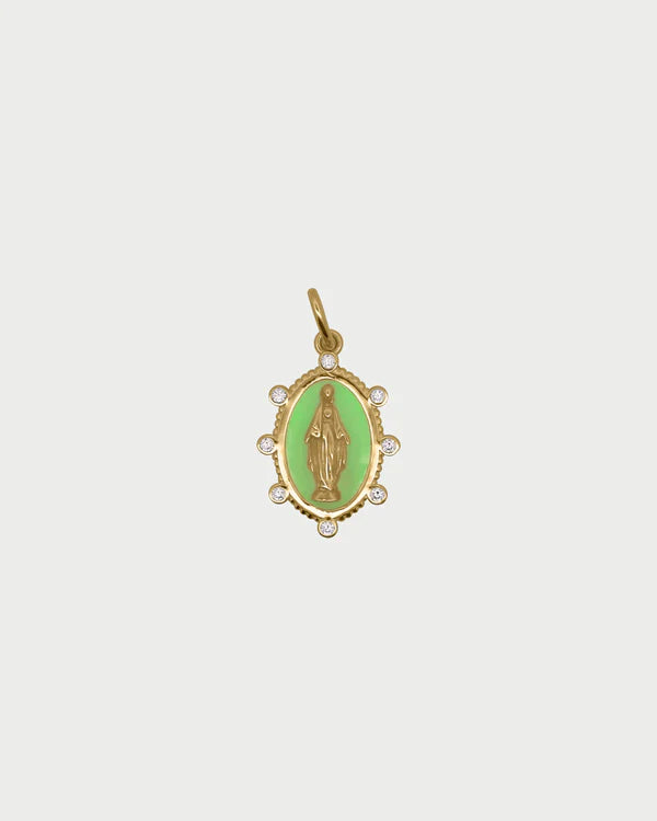 Charm Rue des Mille CHARMBAR Madonna medaglia verde