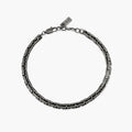 Bracciale Kidult uomo nero in acciaio con catena cardano