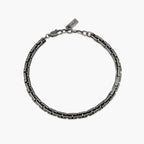 Bracciale Kidult uomo nero in acciaio con catena cardano