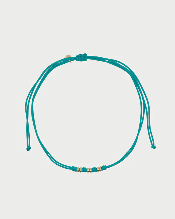 Collana Rue des Mille CHARMBAR Soft cord Rondelle azzurro