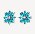 Orecchini argento Fancy Aqua green Fiore big