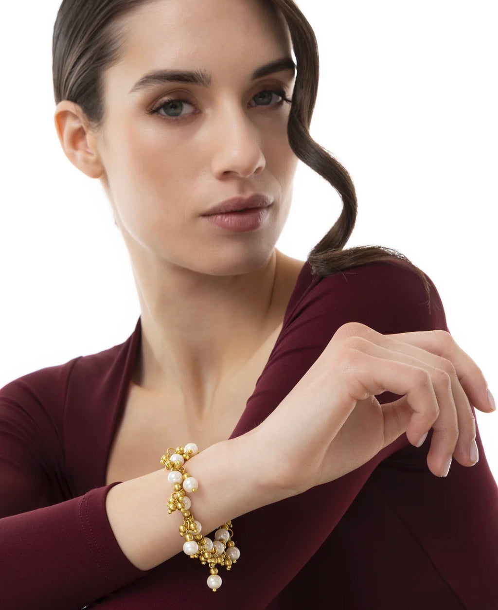 Bracciale Vestopazzo donna con perle e charms