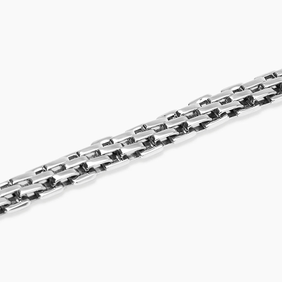 Bracciale Kidult uomo in acciaio con maglia panther