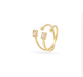 Anello Anartxy donna ZIRCONIA doppia fascia con punto luce