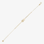 Bracciale Milor Catena Forzatina con Cuore e Lucchetto a Incastro Oro 375