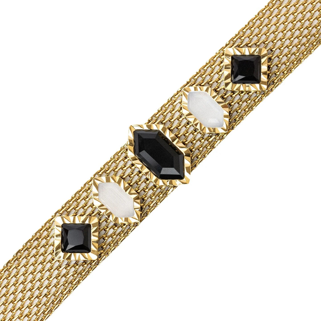 Bracciale Donna Anartxy GLEAM a maglie nero
