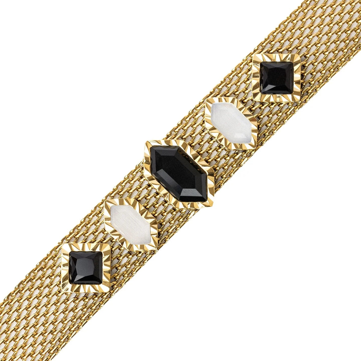 Bracciale Donna Anartxy GLEAM a maglie nero