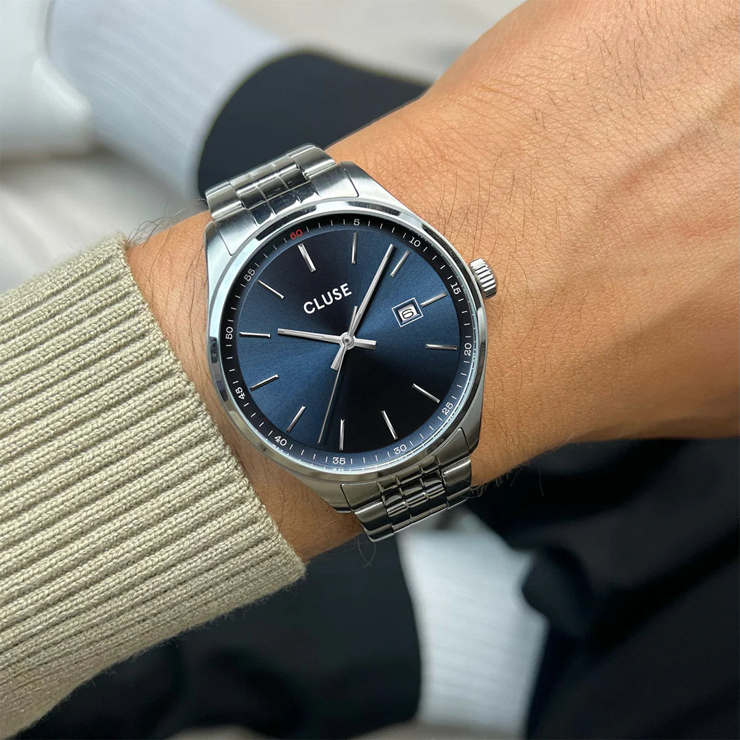 Orologio Cluse Anthéor Watch Steel Blue, Silver Colour
