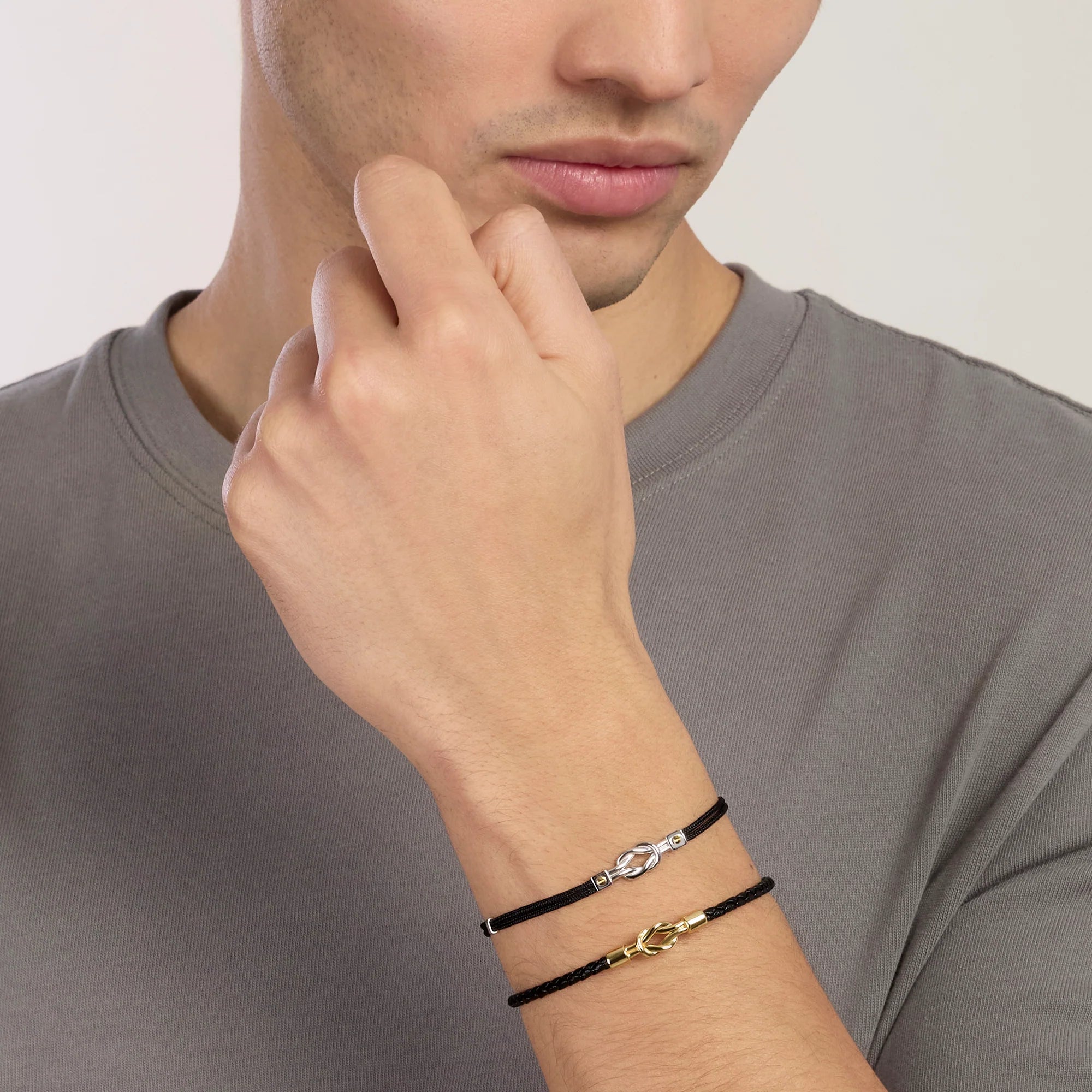 Bracciale Mabina Uomo nylon con nodo centrale da uomo IL MARINAIO