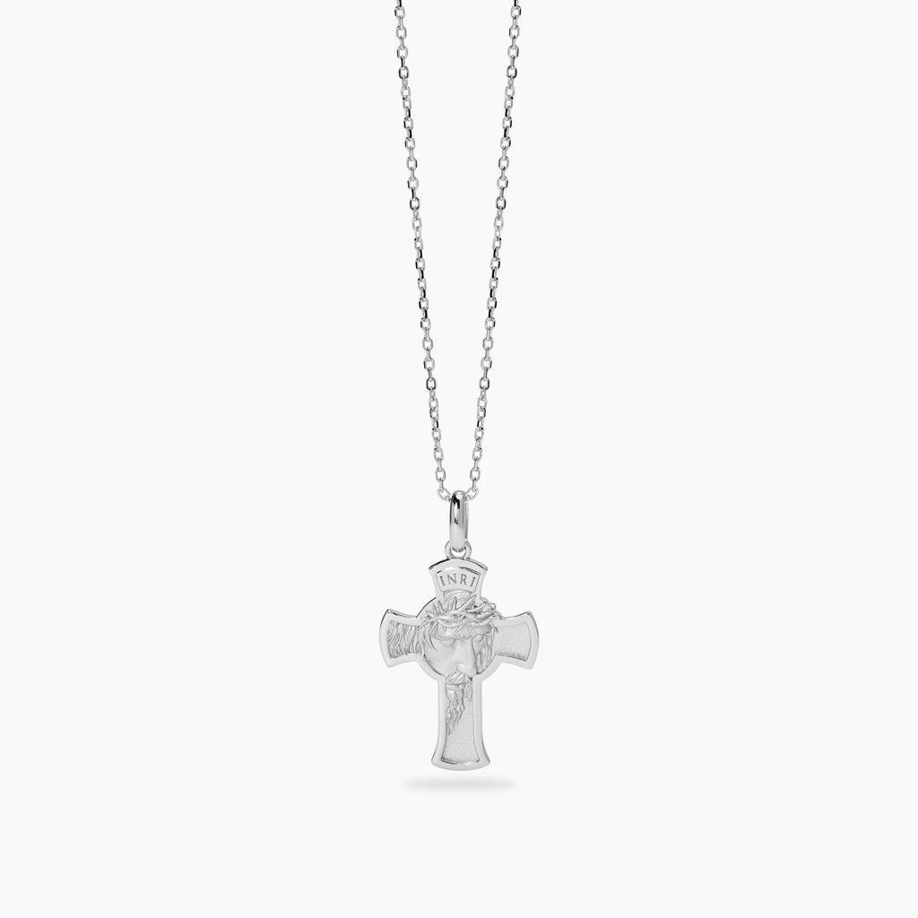 Collana Mabina uomo in argento con pendente croce