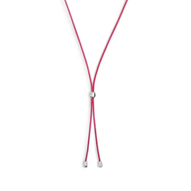 Collana Marlù cordino a laccio fucsia