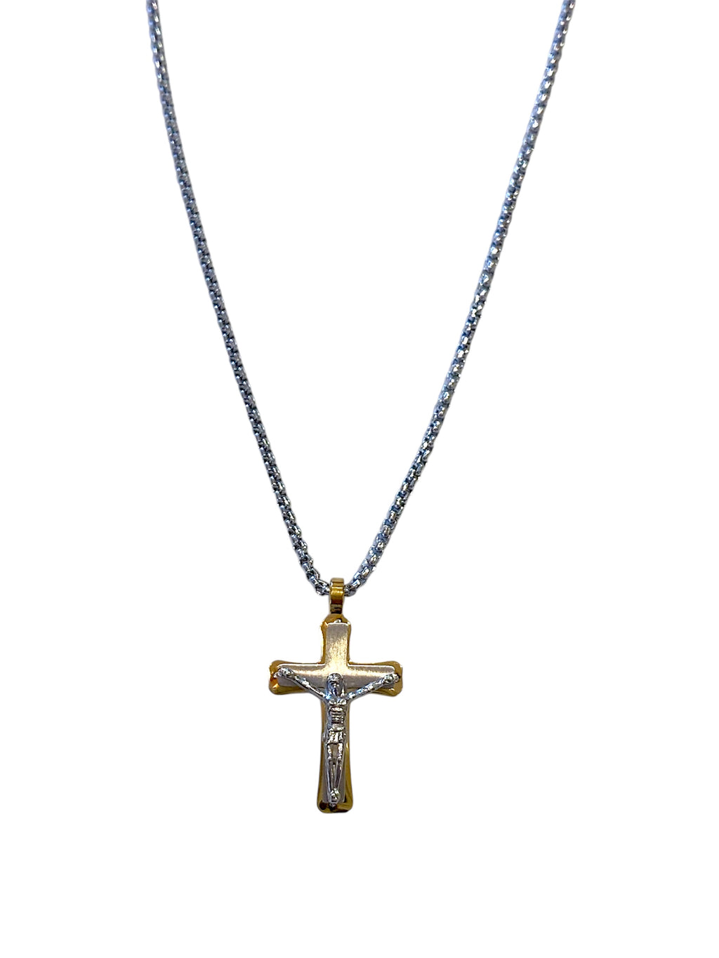 Collana uomo Héctor Croce con Gesù