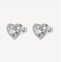 Orecchini argento Fancy infinite white a lobo Cuore