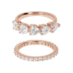Set di Anelli Bronzallure con Cuori in Cubic Zirconia