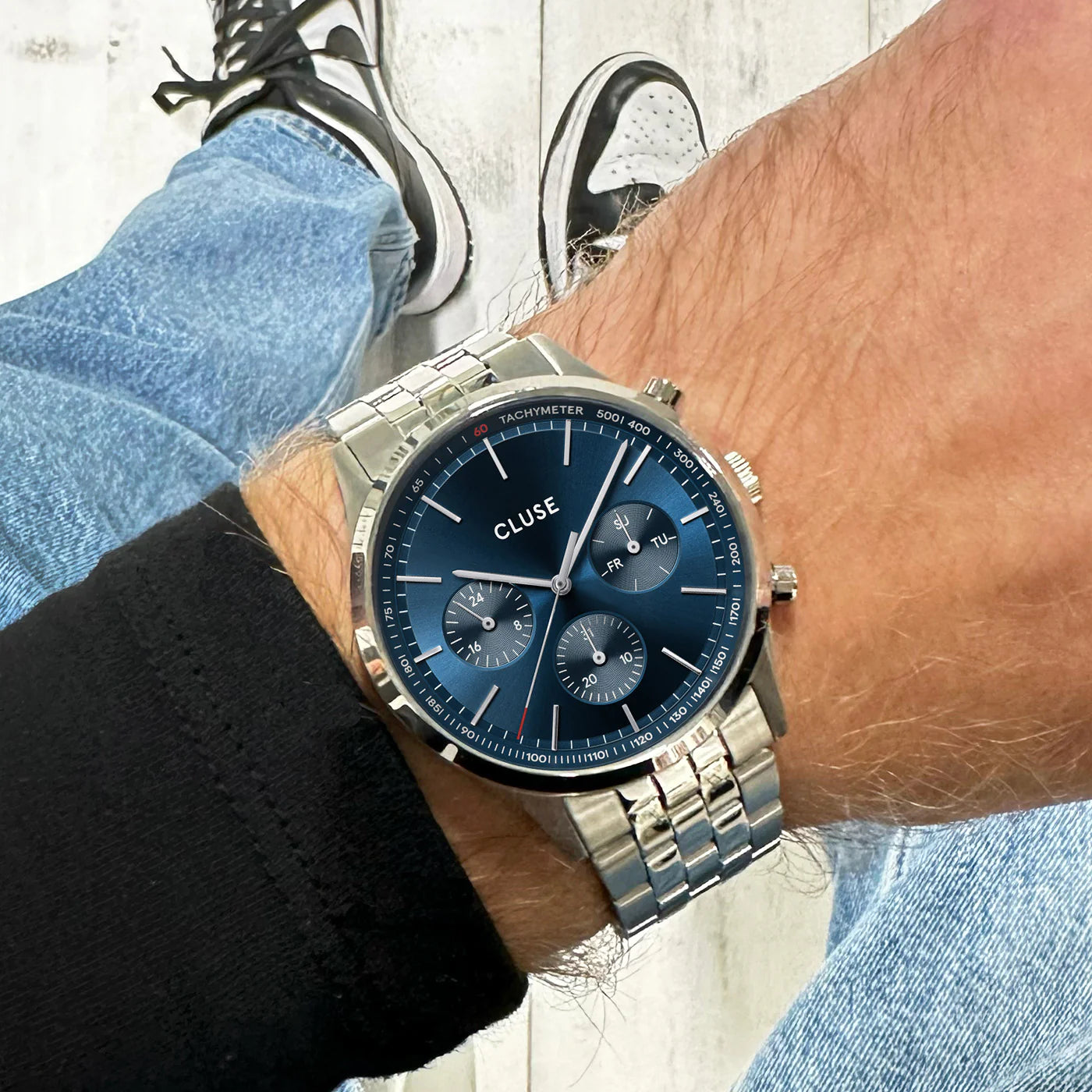 Orologio Cluse Anthéor Multifunction Watch Steel Blue, Silver Colour