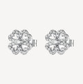 Orecchini argento Fancy infinite white a lobo Quadrifoglio