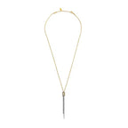 Collana Marlù a Y con nodo catena snake e catena foxtail