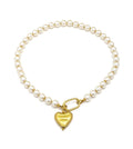 Collana Vestopazzo donna cuore con perle oversize