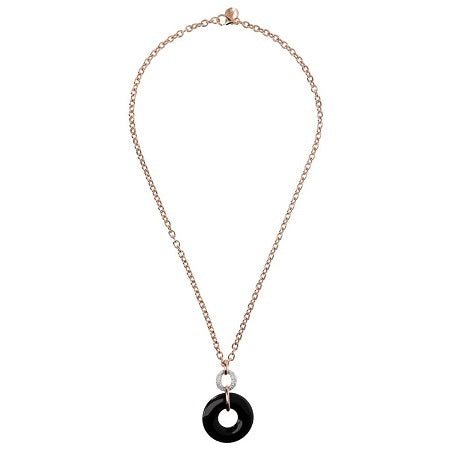 Collana Bronzallure con Doppio Pendente in Pietra e Zirconi