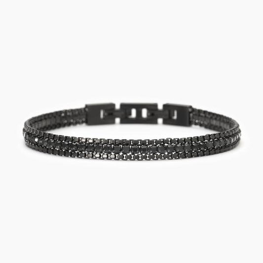 Bracciale 2Jewels uomo Tennis nero