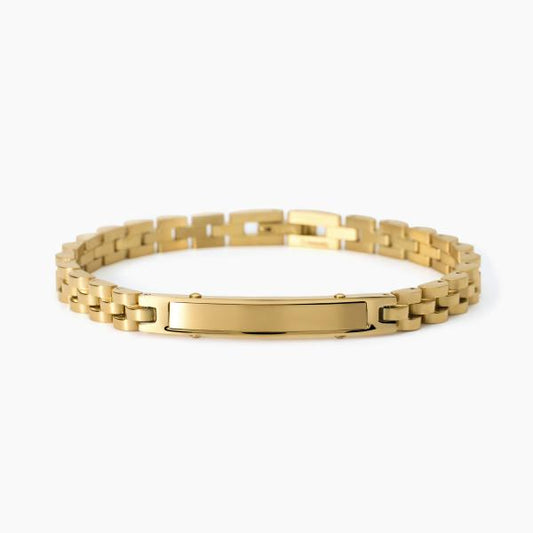 Bracciale 2Jewels uomo maglia e piastra gold