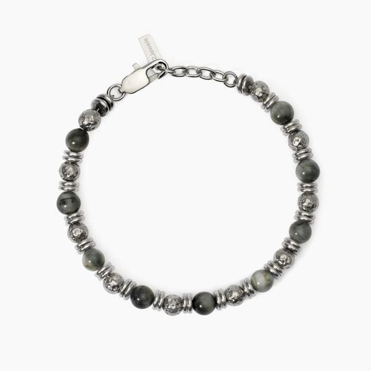 Bracciale 2Jewels uomo pietre grigie