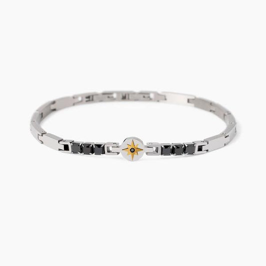 Bracciale 2Jewels uomo Navy Rosa dei venti