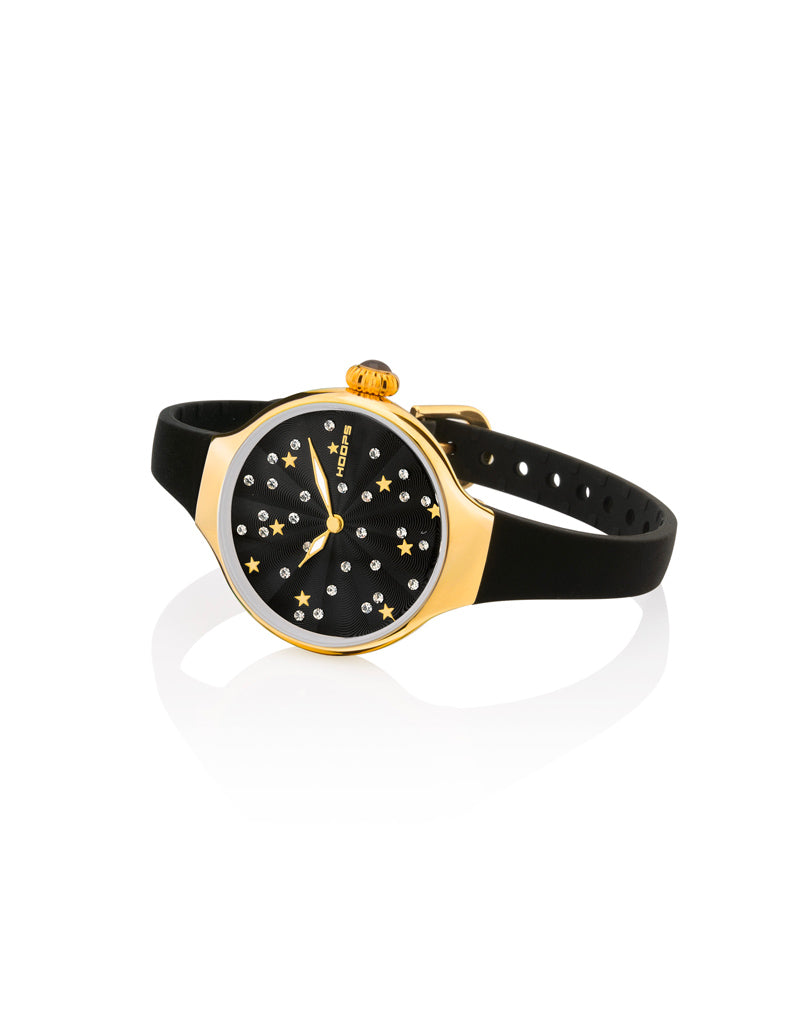 Orologio Hoops donna Nouveau Chérie Sliding Star Gold Nero