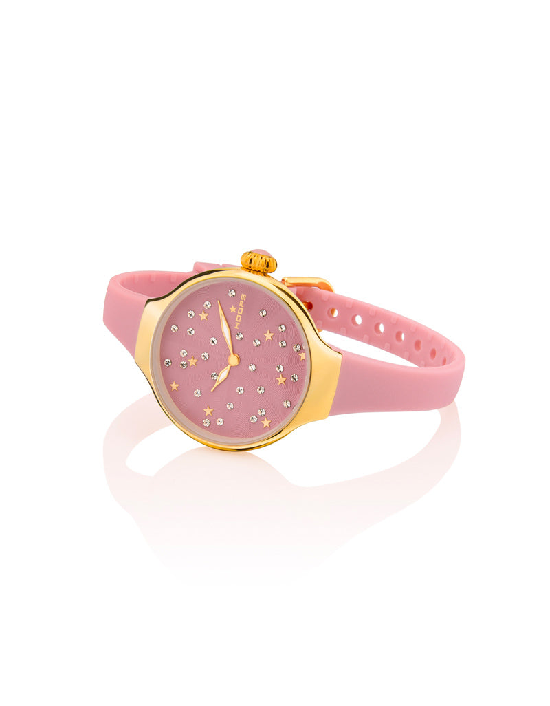 Orologio Hoops donna Nouveau Chérie Sliding Star Gold Rosa cipria