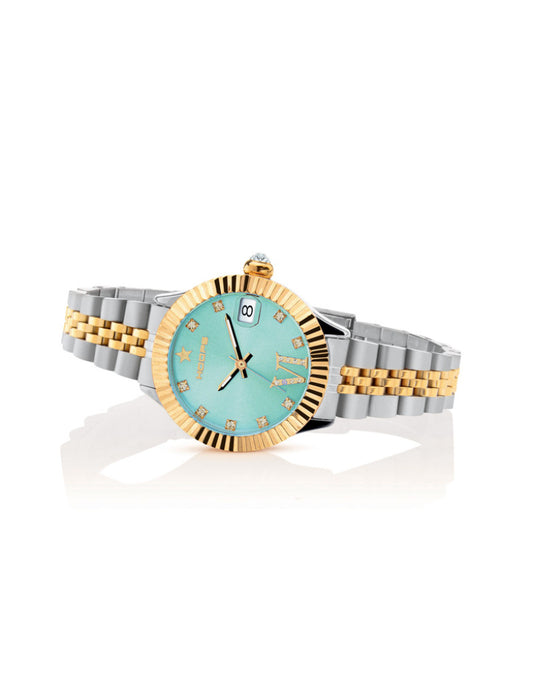 Orologio Hoops donna Luxury Bicolor Verde acqua