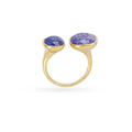 Anello Anartxy donna SPIRIT doppia pietra blu