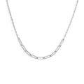 Collana Marlù catena lip cable e centrale a catena cable con texture