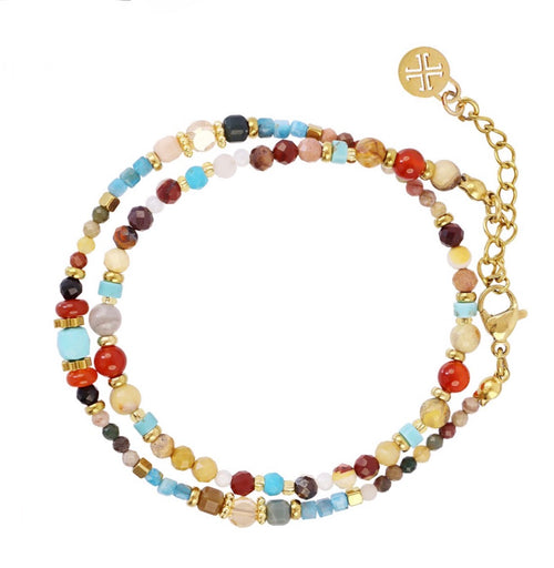 Collana Anartxy donna Bohémien Pietre naturali e pepite