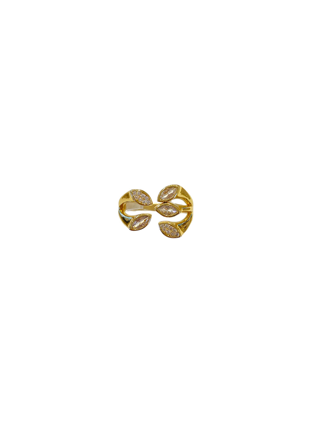 Anello Vestopazzo donna Foglioline zirconate
