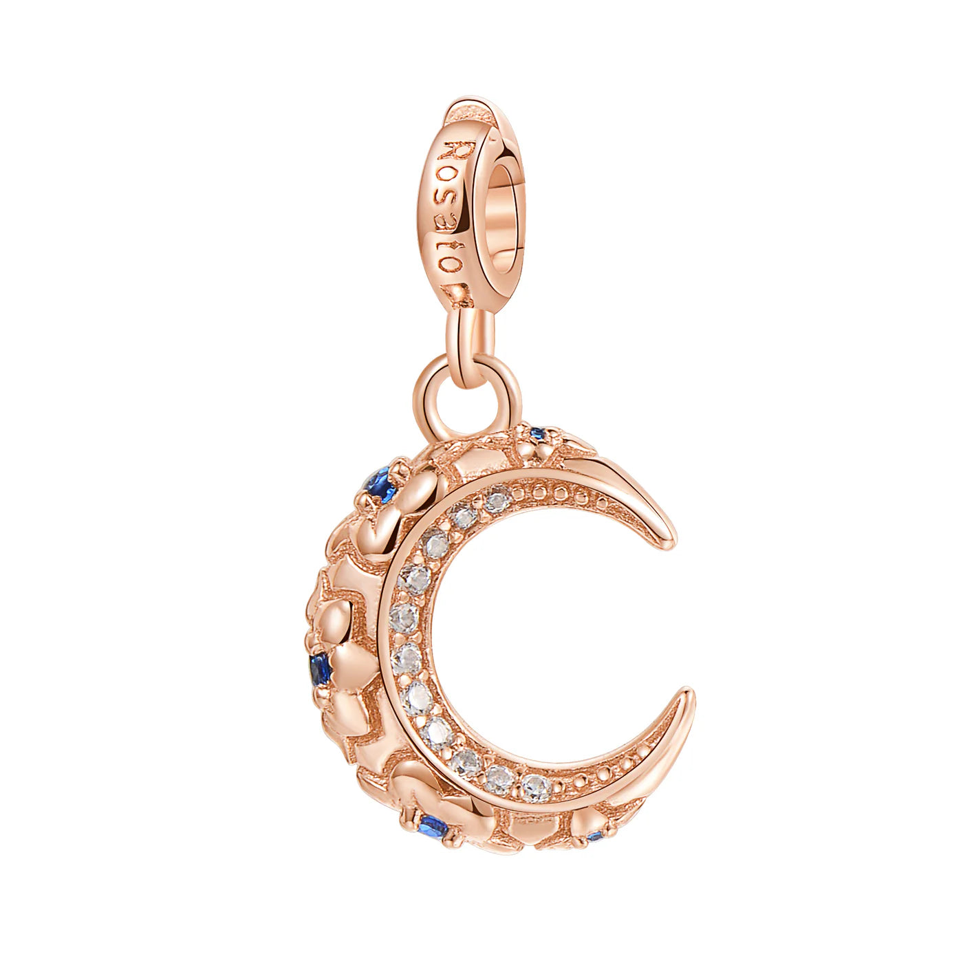 Charm Rosato Storie Luna con zirconi