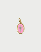 Charm Rue des Mille CHARMBAR Croce medaglia rosa