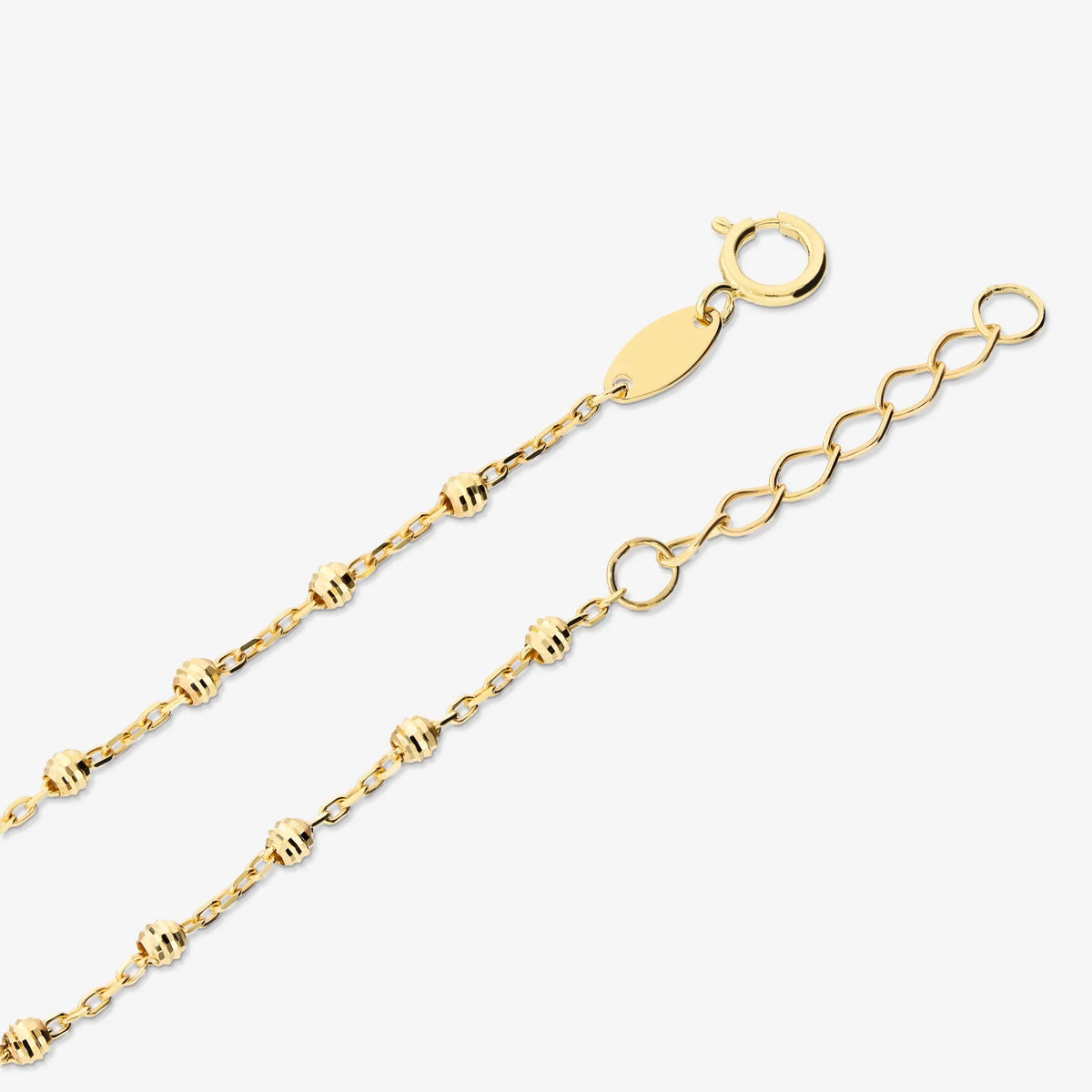 Bracciale Milor Maglia Brillantina in Oro 375 con Microbead Diamantate