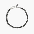 Bracciale Kidult uomo regolabile con dischetti in pietra lavica.