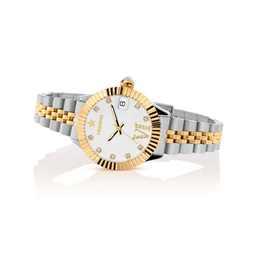 Orologio Hoops donna new Luxury bicolor white