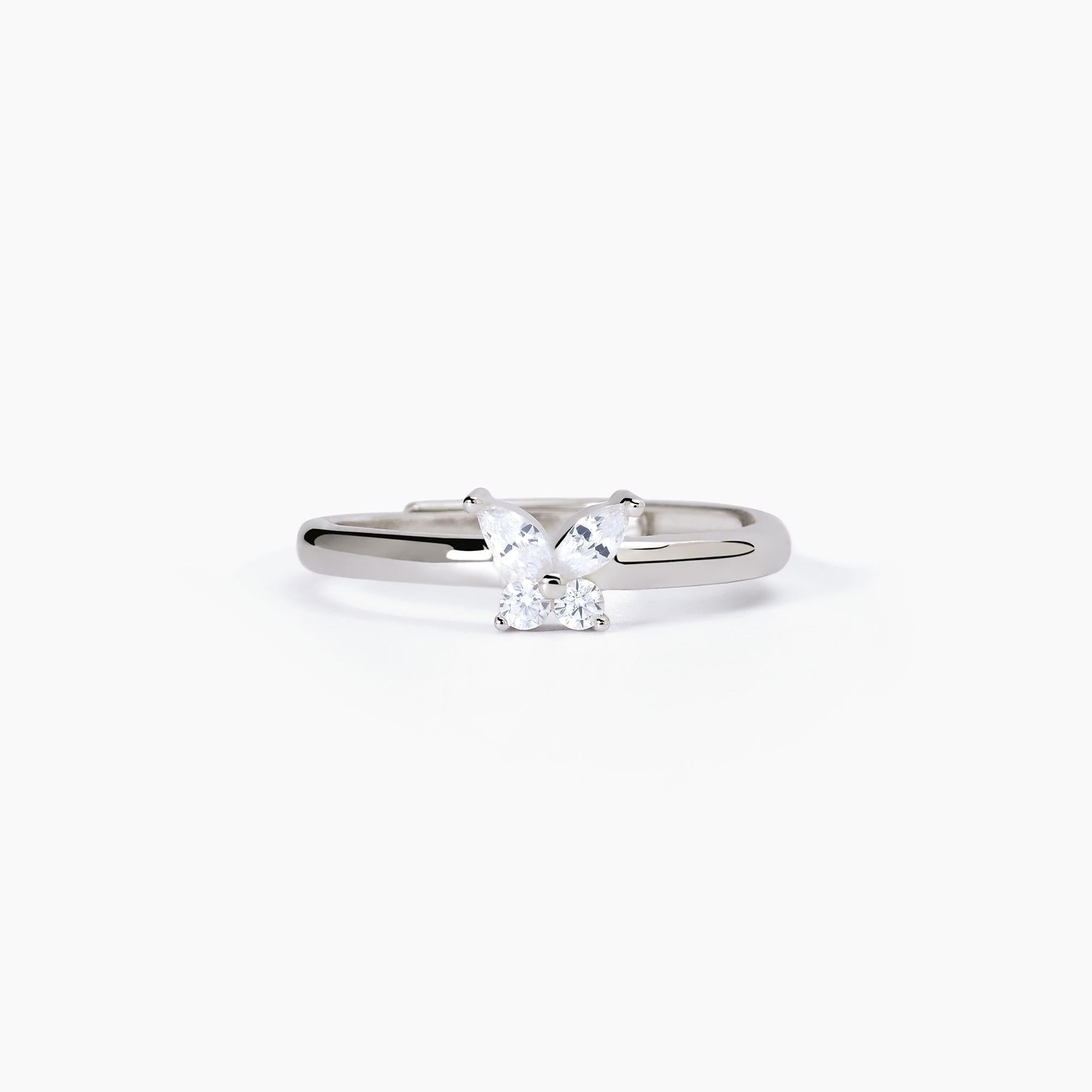 Anello Mabina donna Zirconi taglio marquise Secret garden